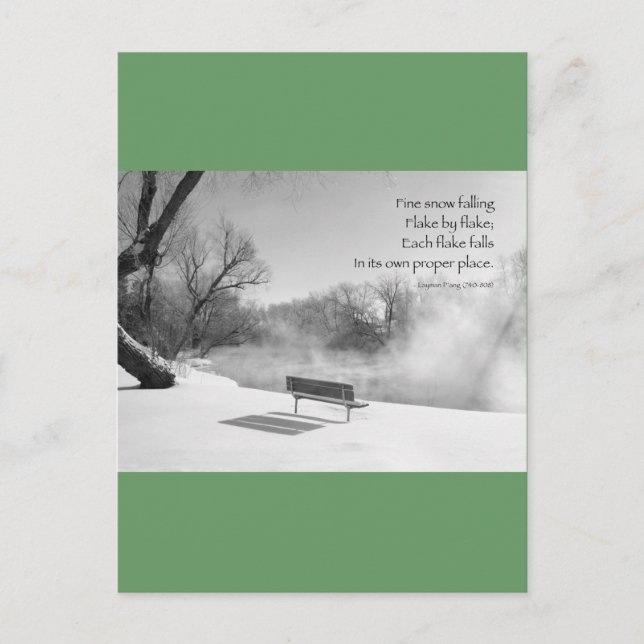 Cartão Postal Banco de Neve em Silêncio (Frente)