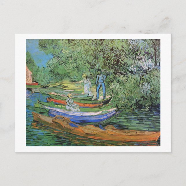 Cartão Postal Banco de Oise em Auvers, Vincent van Gogh (Frente)