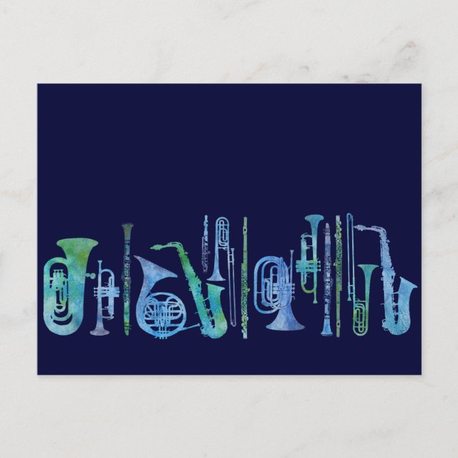 Cartão Postal Banda Azul legal (Frente)