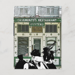 Cartão Postal Banda de Brass Vintage New Orleans