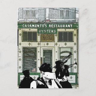 Cartão Postal Banda de Brass Vintage New Orleans