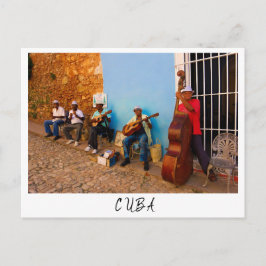 Cartão Postal Banda de rua em Trinidad e Cuba