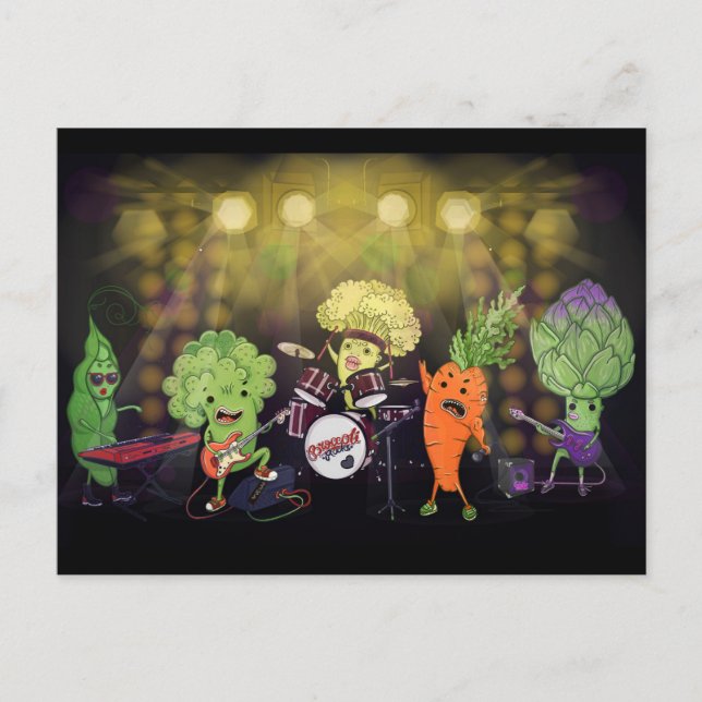 Cartão Postal Banda Rock Vegan (Frente)