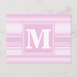 Cartão Postal Banda rosa de bebê monograma
