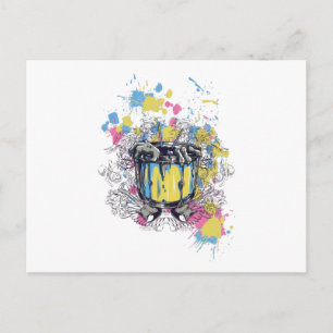 Cartão Postal banda, tambor, baixo, músico, jazz, baterista eng