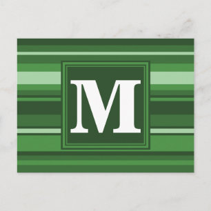 Cartão Postal Banda verde monograma