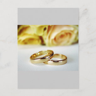 Cartão Postal Bandas Douradas de Casamento