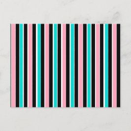 Cartão Postal Bandas em preto-rosa e azul