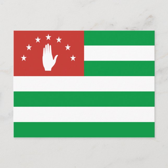 Cartão Postal Bandeira Abcásia Patriótica (Frente)