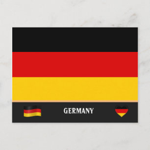Cartão Postal Bandeira alemã e país Alemanha viagem / Alemanha