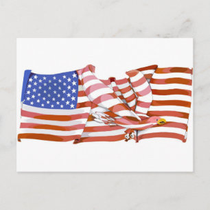 Cartão Postal Bandeira Americana