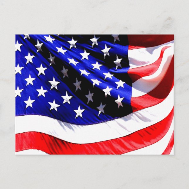 Cartão Postal bandeira americana (Frente)