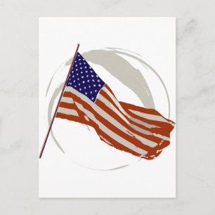 Cartão Postal bandeira americana