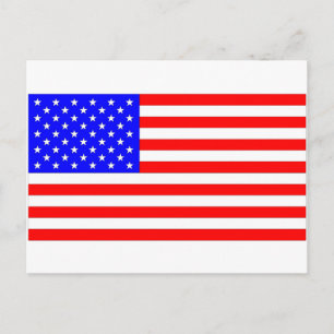 CARTÃO POSTAL BANDEIRA AMERICANA