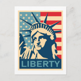 Cartão Postal Bandeira Americana 