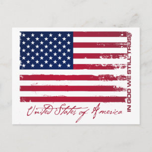 Cartão Postal Bandeira Americana