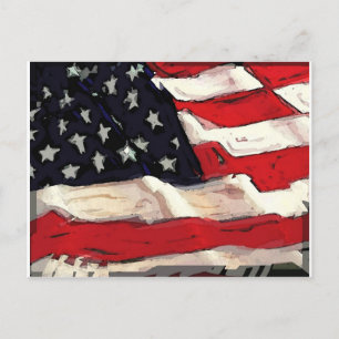 Cartão Postal bandeira americana