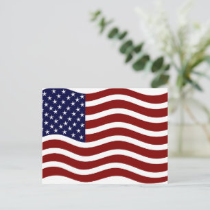 Cartão Postal Bandeira Americana 4 de Julho