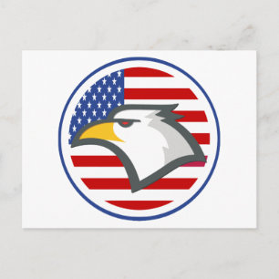 Cartão Postal Bandeira americana de Eagle