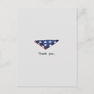 Cartão Postal Bandeira americana dobrada simples design de veter