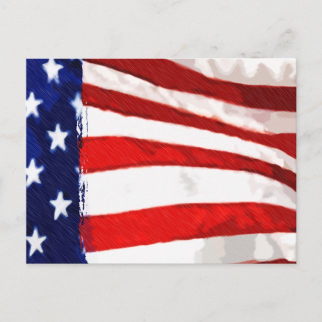 Cartão Postal Bandeira Americana Obrigado (Frente)