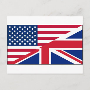 Cartão Postal Bandeira Americana Padrão Union Jack Estrelas List