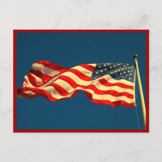 Cartão Postal Bandeira Americana Patriótica