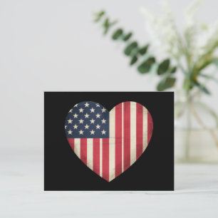 Cartão Postal Bandeira Americana Patriótica EUA Estrela Faixa 4 