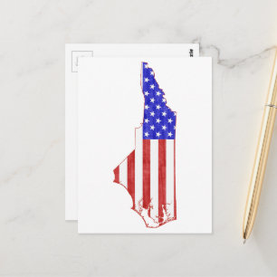 Cartão Postal Bandeira Americana Patriótica Tar Heel