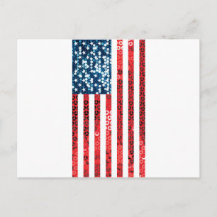 Cartão Postal bandeira americana vertical