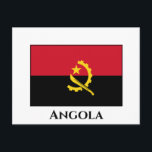 Cartão Postal Bandeira Angola<br><div class="desc">Produtos de Sinalizador Mundial Personalizáveis - Sinta-se à vontade para alterar o texto.</div>