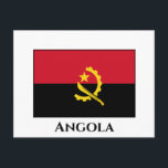 Cartão Postal Bandeira Angola<br><div class="desc">Produtos de Sinalizador Mundial Personalizáveis - Sinta-se à vontade para alterar o texto.</div>
