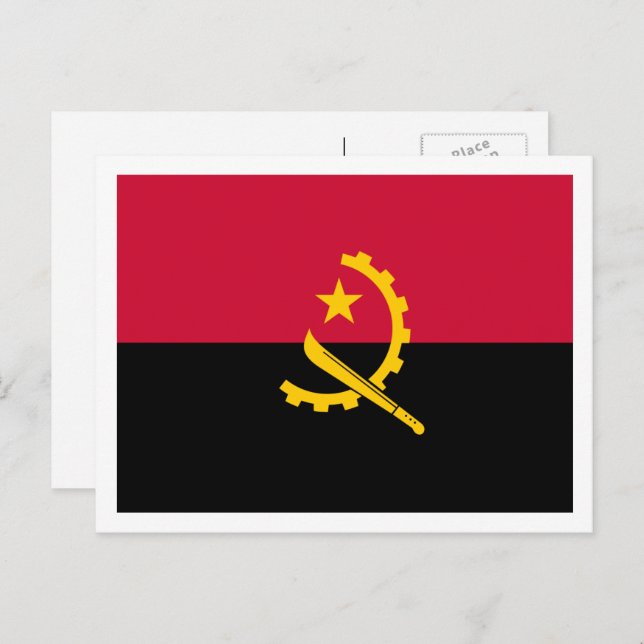 Cartão Postal Bandeira angolana, Bandeira de Angola (Frente/Verso)