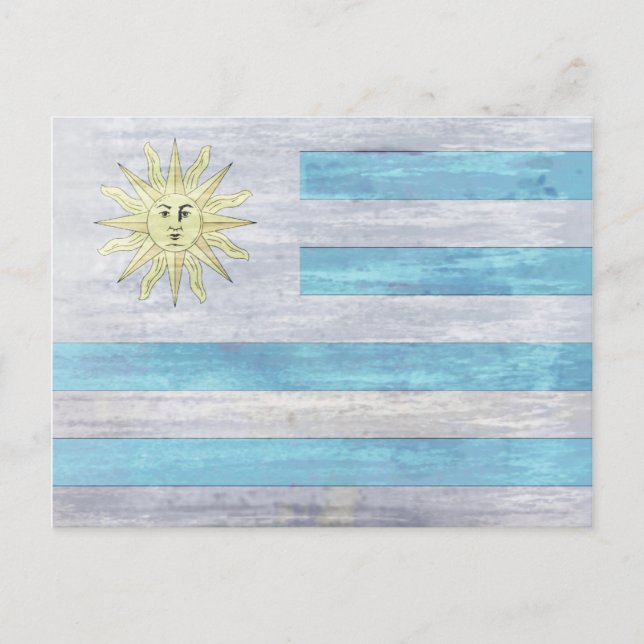 Cartão Postal Bandeira angustiada de Uraguay (Frente)