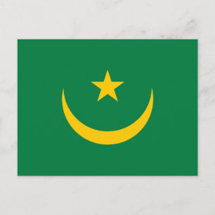 Cartão Postal Bandeira Antiga da Mauritânia