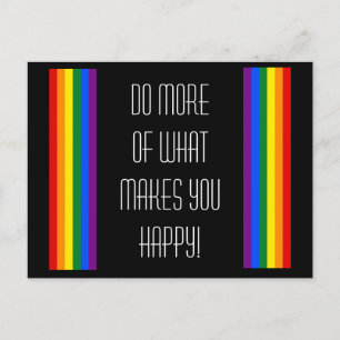 Cartão Postal BANDEIRA ARCO-ÍRIS - LISTRAS - cores LGBT