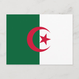 Cartão Postal Bandeira Argelina Patriótica