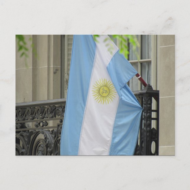 Cartão Postal bandeira argentina (Frente)