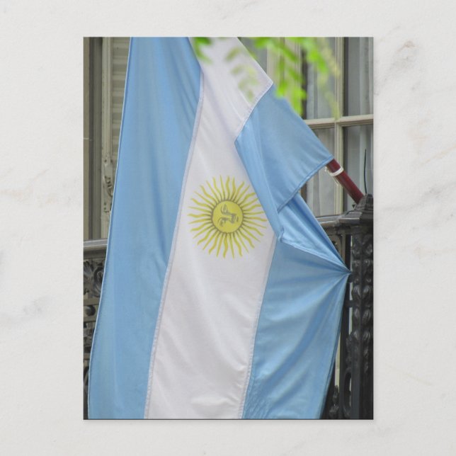Cartão Postal bandeira argentina (Frente)