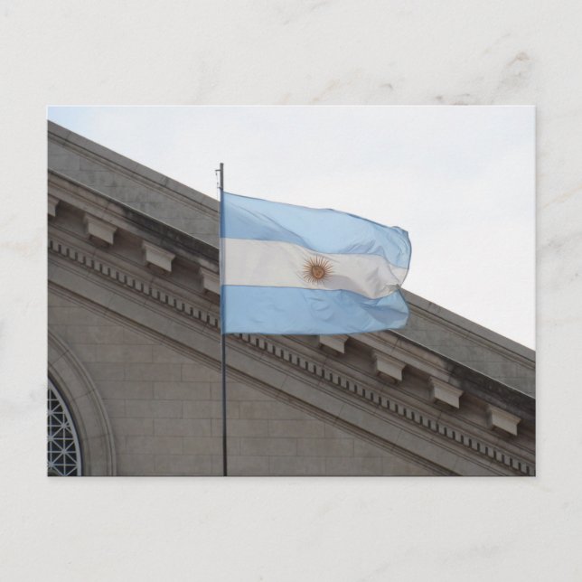 Cartão Postal bandeira argentina (Frente)