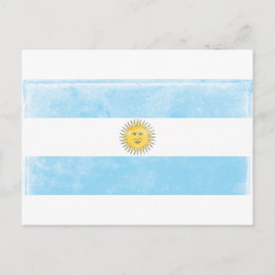 Cartão Postal Bandeira Argentina Antiga