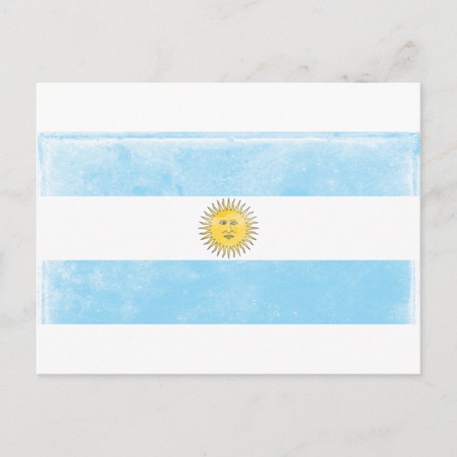 Cartão Postal Bandeira Argentina Antiga (Frente)