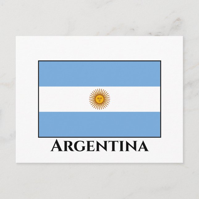 Cartão Postal Bandeira Argentina (argentina) (Frente)