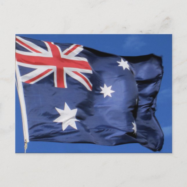 Cartão Postal bandeira aussie (Frente)