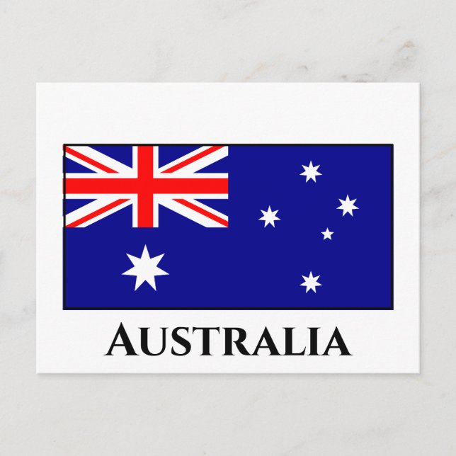 Cartão Postal Bandeira Austrália (australiana) (Frente)