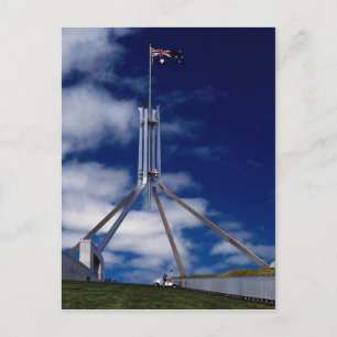 Cartão Postal Bandeira australiana, Casa do Parlamento, Canberra