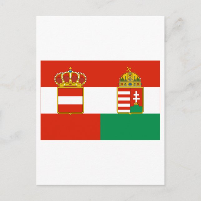 Cartão Postal Bandeira Áustria-Hungria (1869-1918) (Frente)