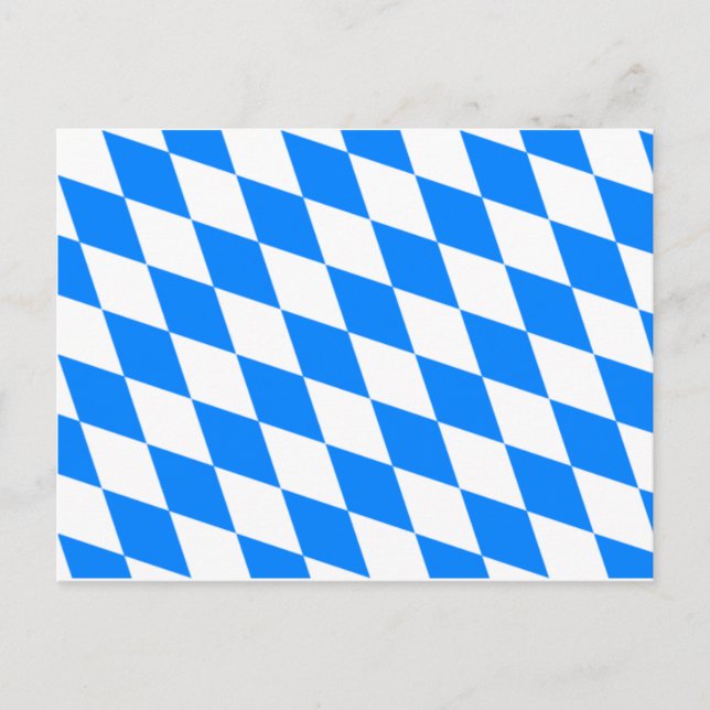 Cartão Postal Bandeira bávara - Bayerische Flagge (Frente)