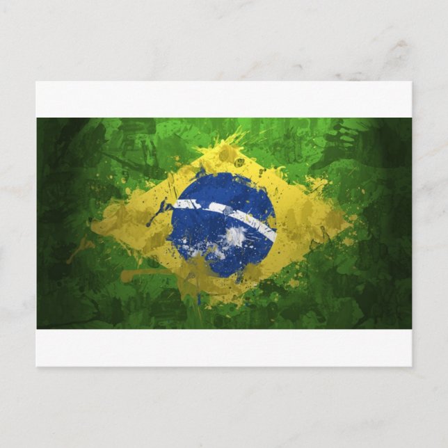Cartão Postal Bandeira-Brasil- (Frente)