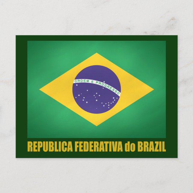 Cartão Postal Bandeira brasileira (Frente)